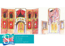 Load image into Gallery viewer, Set Design Blueprints for Musical Crazy For You_Hot Box, Opera House Follies Theater Theatre Set Design