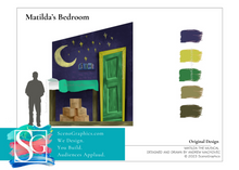 Load image into Gallery viewer, Matilda Set Design Blueprints_matilda's bedroom_high school_build matilda set