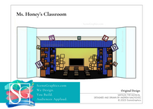 Load image into Gallery viewer, Matilda Set Design Blueprint_ mid century bookshelf_Ms. Miss Honey&#39;s classroom_high school_build matilda set
