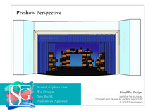 Load image into Gallery viewer, Matilda Set Design Blueprints_mid century bookshelves_high school_build matilda set