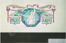 Load image into Gallery viewer, Backdrop for " 42nd Street"musical, ScenoGraphics design. Pretty Lady opening curtain. Rent our Design Pak© to build yourself! DIY Sets, blueprints, guide to set building, high school, college, community theater. Play.