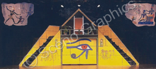Load image into Gallery viewer, Pyramid Museum &quot;Aida&quot; musical set, ScenoGraphics design. Rent Design Pak© to build yourself! DIY Sets, guide to building, high school, college, community theater. 
