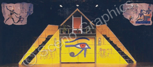 Load image into Gallery viewer, Pyramid Museum "Aida" musical set, ScenoGraphics design. Rent Design Pak© to build yourself! DIY Sets, guide to building, high school, college, community theater.