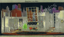 Load image into Gallery viewer, "Barefoot in the Park" musical set, ScenoGraphics design. Rent Design Pak© to build yourself! DIY Sets, guide to building, high school, college, community theater. Play.
