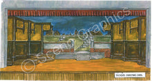 Load image into Gallery viewer, Dicken's "A Christmas Carol" theater set, ScenoGraphics design. Scrooge's House. Rent blueprints to build yourself! DIY Sets, guide to building, high school, college, community theater. Play. Paller adaptation. Samuel French, inc.