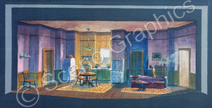 "Raisin in the Sun" play set, ScenoGraphics design. Rent Design Pak© to build yourself! DIY Sets, guide to building, high school, college, community theater. 