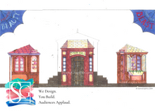 Load image into Gallery viewer, Beauty and the Beast Set Design Blueprints, Town, Bakery, Book Seller, Town Hall