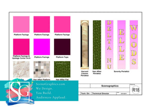 Blueprints Designs for Legally Blonde Musical Set_ Rotating columns color swatches