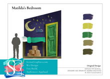 Load image into Gallery viewer, Matilda Set Design Blueprints_matilda&#39;s bedroom_high school_build matilda set
