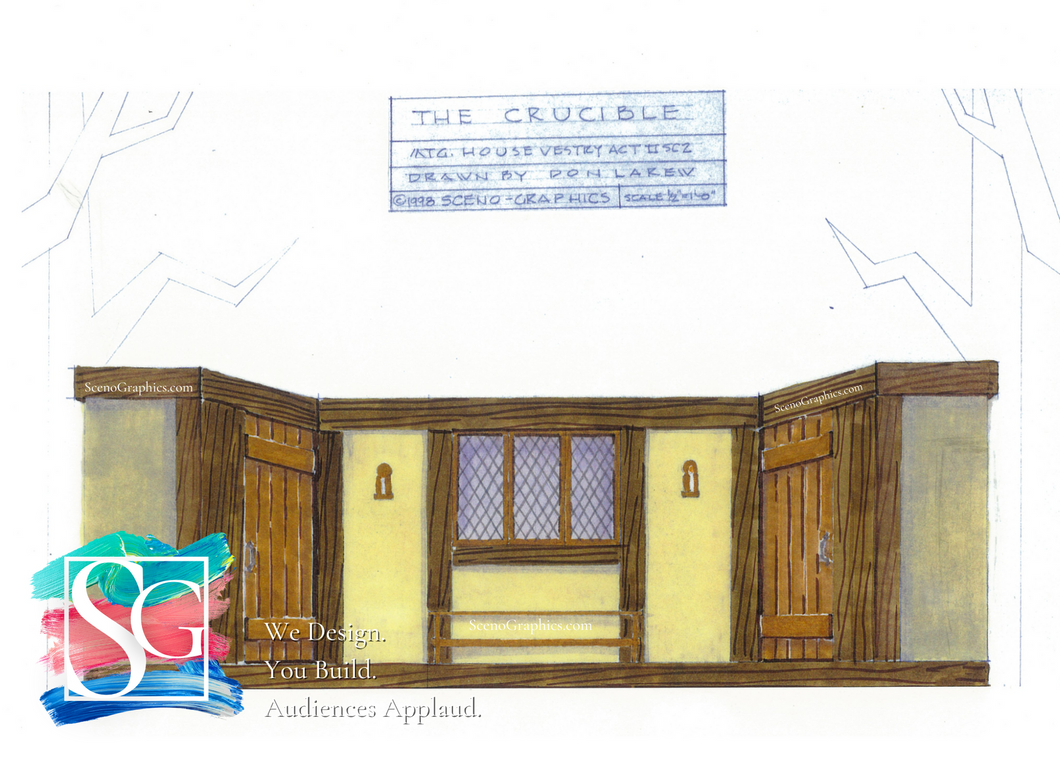 Crucible Play Theater Set_ Build it yourself_ Meeting house_john proctor 