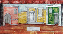 Load image into Gallery viewer, 3 houses &quot;A Funny Thing Happened On The Way To Forum&quot; Musical Set, ScenoGraphics design. Rent Design Pak© to build yourself! DIY Sets, guide to building, high school, college, community theater. Play. Rome, Roman, Columns.
