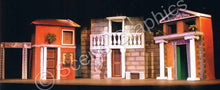 Load image into Gallery viewer, &quot;A Funny Thing Happened on the Way to the Forum&quot; musical set, ScenoGraphics design. Roman, columns, Rome. Rent Design Pak© to build yourself! DIY Sets, guide to building, high school, college, community theater. Play.
