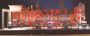 Orphanage, "Annie" musical set, ScenoGraphics design. Rent Design Pak© to build yourself! DIY Sets, guide to building, high school, college, community theater. Play.